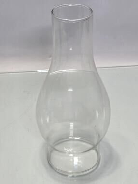 Vtg Clear Glass Hurricane Lamp Chimney Shade Replacement Globe 9" Mint Condition
